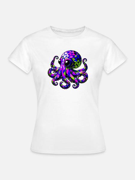 Krake - Frauen T-Shirt - Weiß