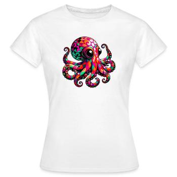 Pieuvre - T-shirt Femme - blanc - Devant - AI Model Female 172 dark (172cm)