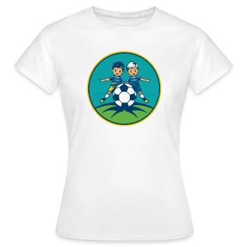 Football F-Jeunesse - T-shirt Femme - blanc - Devant - AI Model Female 172 dark (172cm)