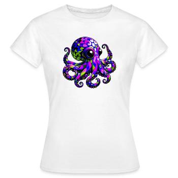 Krake - Frauen T-Shirt - Weiß - Vorne - AI Model Female 172 dark (172cm)