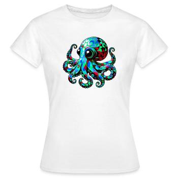Krake - Frauen T-Shirt - Weiß - Vorne - AI Model Female 172 dark (172cm)