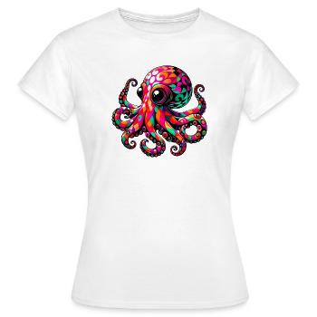 Pieuvre - T-shirt Femme - blanc - Devant - AI Model Female 172 dark (172cm)