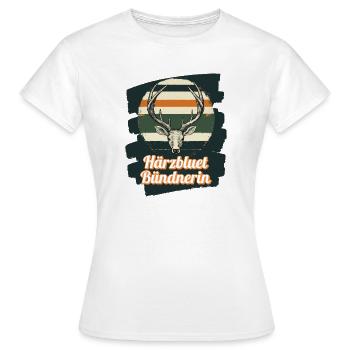 Härzbluetgraubünden, Grisons, Suisse - T-shirt Femme - blanc - Devant - AI Model Female 172 dark (172cm)