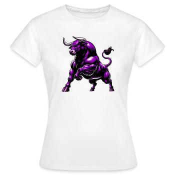 Stier - Frauen T-Shirt - Weiß - Vorne - AI Model Female 172 dark (172cm)