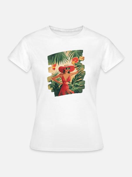 Sommer Retro - Frauen T-Shirt - Weiß