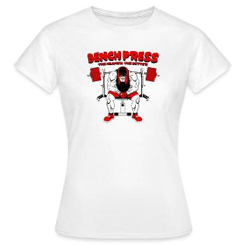 Développé couché sin style ville - T-shirt Femme - blanc - Devant - AI Model Female 172 dark (172cm)