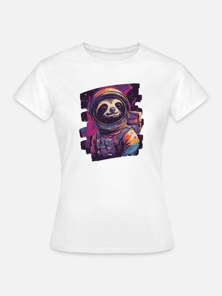 Faultier Astronaut - Frauen T-Shirt - Weiß