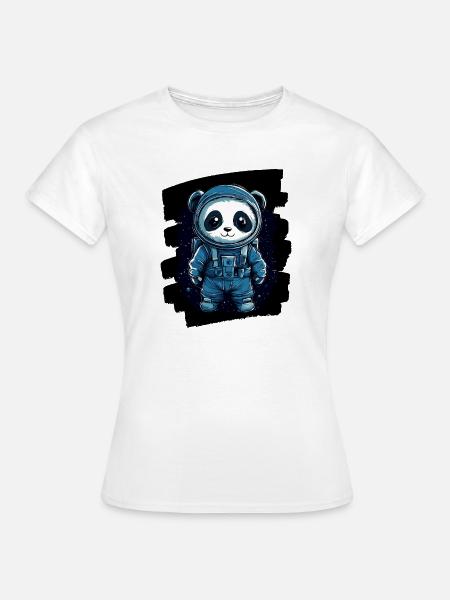 Panda Astronaut - Frauen T-Shirt - Weiß
