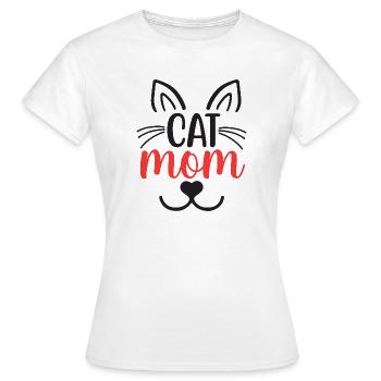 Maman chat - T-shirt Femme - blanc - Devant - AI Model Female 172 dark (172cm)