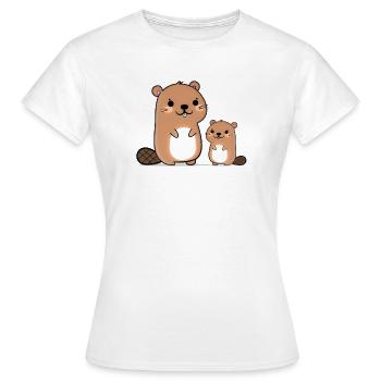 Bieber - Frauen T-Shirt - Weiß - Vorne - AI Model Female 172 dark (172cm)