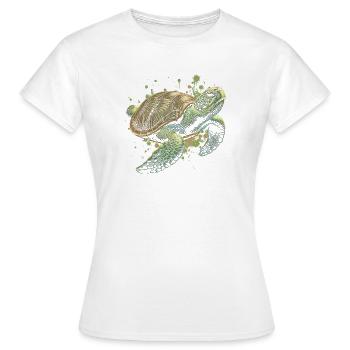 Coole Schildkröte als schickes Porträt - Frauen T-Shirt - Weiß - Vorne - AI Model Female 172 dark (172cm)