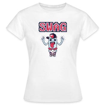 Swag Cartoon – Style rétro - T-shirt Femme - blanc - Devant - AI Model Female 172 dark (172cm)