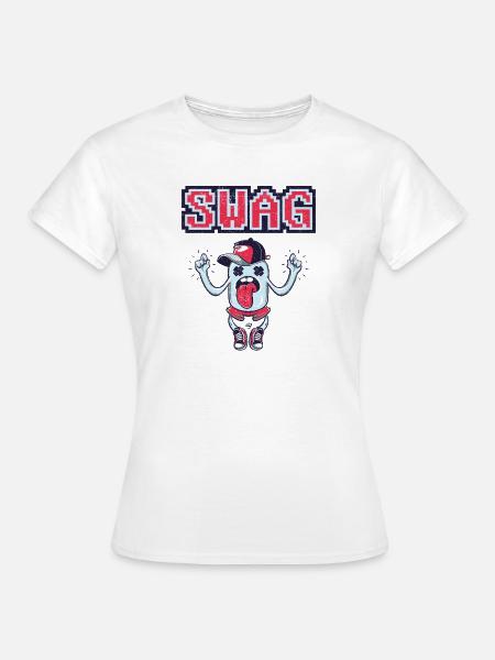 Swag Cartoon – Retro Style - Frauen T-Shirt - Weiß