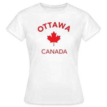 OTTAWA, CANADA - T-shirt Femme - blanc - Devant - AI Model Female 172 dark (172cm)