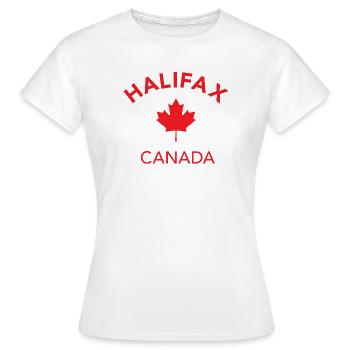HALIFAX, CANADA - T-shirt Femme - blanc - Devant - AI Model Female 172 dark (172cm)