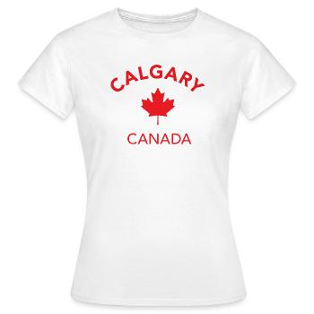 CALGARY CANADA - Frauen T-Shirt - Weiß - Vorne - AI Model Female 172 dark (172cm)