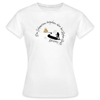 Jakobsweg - Die Schmerzen vergehen aber der Ruhm - Frauen T-Shirt - Weiß - Vorne - AI Model Female 172 dark (172cm)