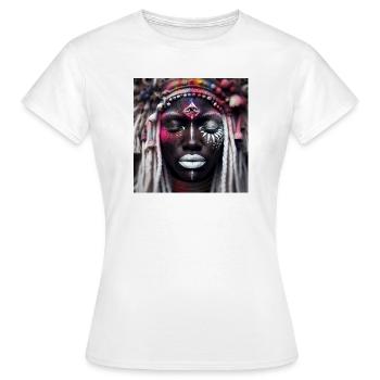 Divinité Africaine - T-shirt Femme - blanc - Devant - AI Model Female 172 dark (172cm)