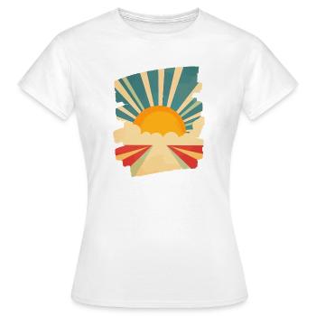 Sommer Sonne - Frauen T-Shirt - Weiß - Vorne - AI Model Female 172 dark (172cm)