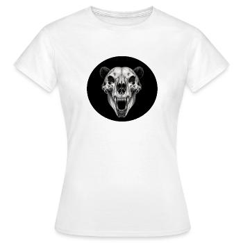 Schädel - Frauen T-Shirt - Weiß - Vorne - AI Model Female 172 dark (172cm)