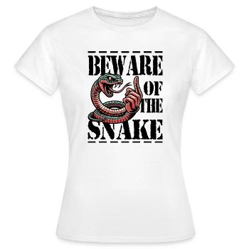Attention au serpent - T-shirt Femme - blanc - Devant - AI Model Female 172 dark (172cm)