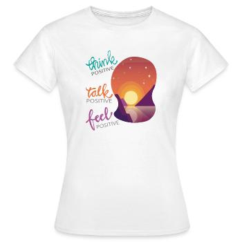 Penser positif - T-shirt Femme - blanc - Devant - AI Model Female 172 dark (172cm)