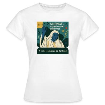 Stille Ingenieurin in Blau - Frauen T-Shirt - Weiß - Vorne - AI Model Female 172 dark (172cm)