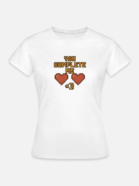 Pixelartige Liebesbotschaft - Frauen T-Shirt - Weiß
