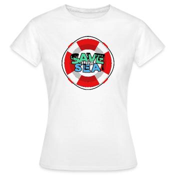 Save the sea - Women's T-Shirt - white - Front - AI Model Female 172 dark (172cm)