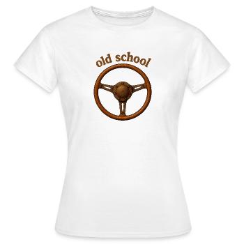 volant old school - T-shirt Femme - blanc - Devant - AI Model Female 172 dark (172cm)