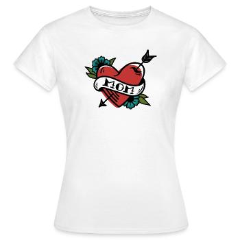 Mom Tatoo - Frauen T-Shirt - Weiß - Vorne - AI Model Female 172 dark (172cm)