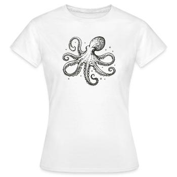 Oktopus - Frauen T-Shirt - Weiß - Vorne - AI Model Female 172 dark (172cm)