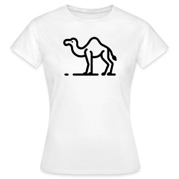 Camel - Women's T-Shirt - white - Front - AI Model Female 172 dark (172cm)