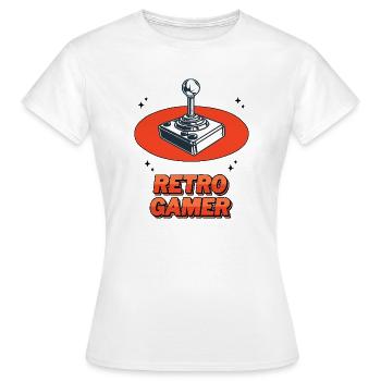 Retro-Gamer - Frauen T-Shirt - Weiß - Vorne - AI Model Female 172 dark (172cm)