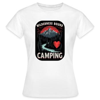 Wilderness Bound Camping Heart - Women's T-Shirt - white - Front - AI Model Female 172 dark (172cm)