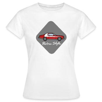 Retro-Stil - Frauen T-Shirt - Weiß - Vorne - AI Model Female 172 dark (172cm)