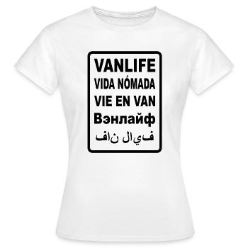 Vanlife International - T-shirt Femme - blanc - Devant - AI Model Female 172 dark (172cm)