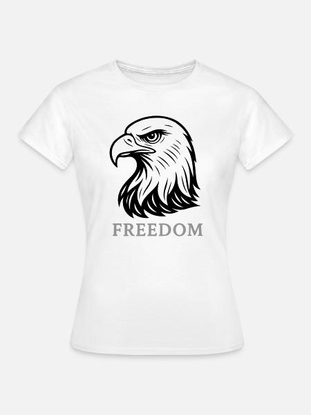 Adler, Adlerkopf Freedom - Frauen T-Shirt - Weiß