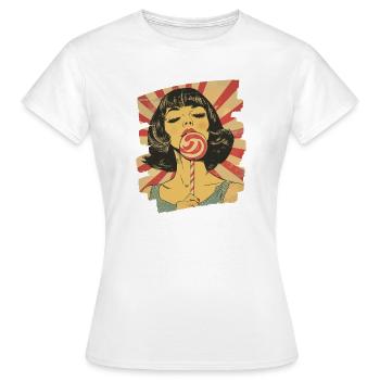 Sucette sucette sucette sucette sweet retro - T-shirt Femme - blanc - Devant - AI Model Female 172 dark (172cm)