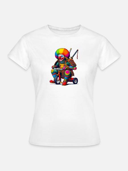 Samurai Clown - Frauen T-Shirt - Weiß