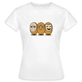The Bun Gang – Mask Edition - Women's T-Shirt - white - Front - AI Model Female 172 dark (172cm)