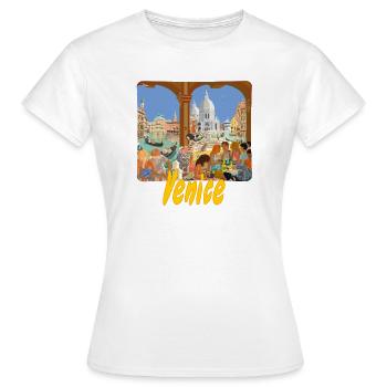 Venedig - Frauen T-Shirt - Weiß - Vorne - AI Model Female 172 dark (172cm)