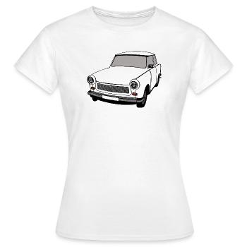  ,Trabi , RDA, Voiture, RDA, Allemagne de l’Est - T-shirt Femme - blanc - Devant - AI Model Female 172 dark (172cm)