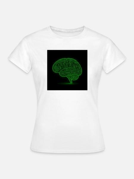 NeonTech Brain Geist trifft Schaltkreis - Frauen T-Shirt - Weiß