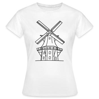 Moulin à vent - T-shirt Femme - blanc - Devant - AI Model Female 172 dark (172cm)