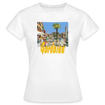 Gardasee - Frauen T-Shirt - Weiß - Vorne - AI Model Female 172 dark (172cm)