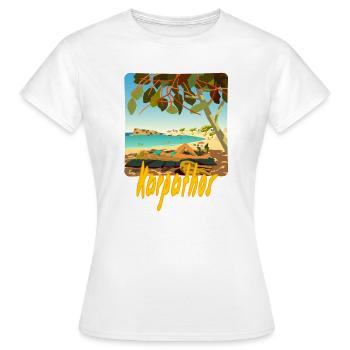 Karpathos - Frauen T-Shirt - Weiß - Vorne - AI Model Female 172 dark (172cm)