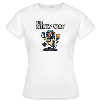 Die Milchstraße – Ko Astronaut - Frauen T-Shirt - Weiß - Vorne - AI Model Female 172 dark (172cm)