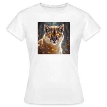 Animal Totem Cougar - T-shirt Femme - blanc - Devant - AI Model Female 172 dark (172cm)
