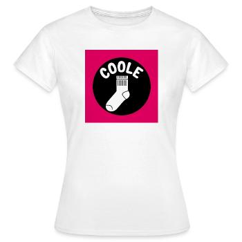 Cool sock socks and funny saying - Women's T-Shirt - white - Front - AI Model Female 172 dark (172cm)